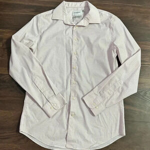Goodfellow & Co Mens Checked Standard Fit Non-Iron Long Sleeve Dress Shirt Sz M